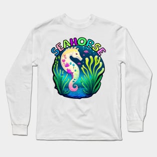 Animal Alphabet - S for Seahorse Long Sleeve T-Shirt